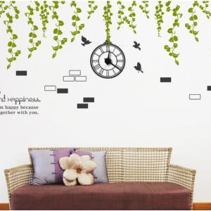 Forest & Wall Clock Wall Point Art..