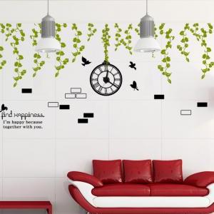 Forest & Wall Clock Wall Point Art..
